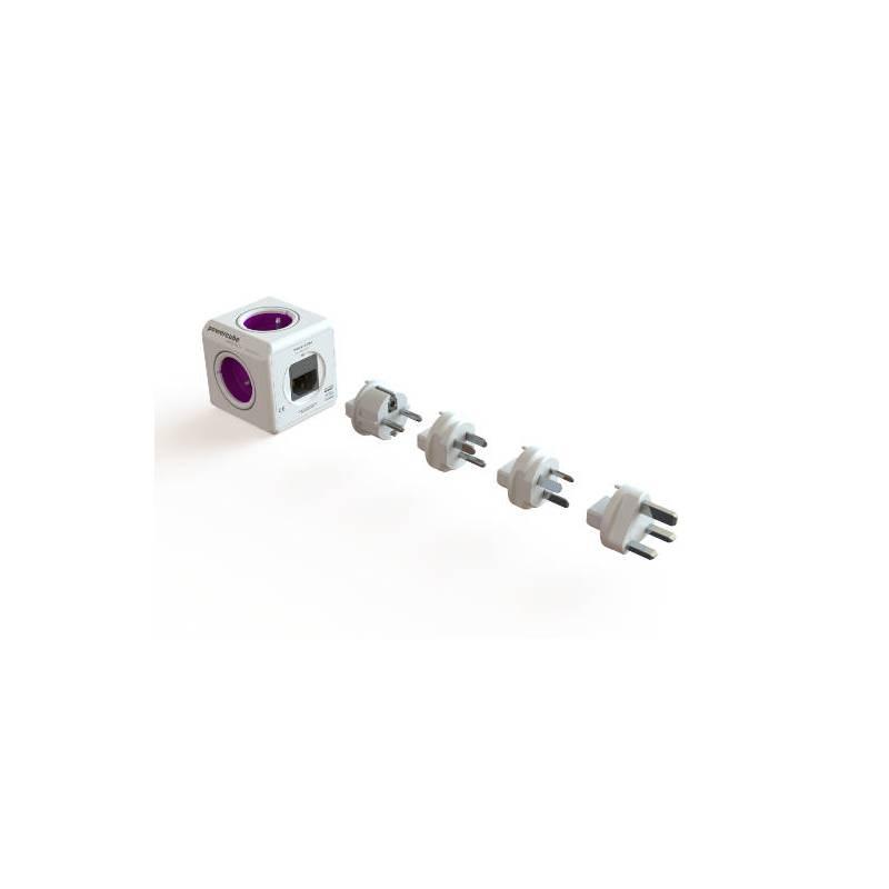 Cestovní adaptér Powercube ReWirable USB Travel Plugs - fialový fialový, Cestovní, adaptér, Powercube, ReWirable, USB, Travel, Plugs, fialový, fialový