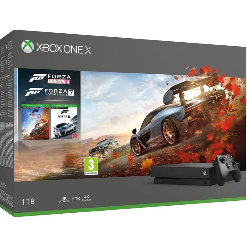 Herní konzole Microsoft Xbox One X 1 TB Forza Horizon 4 Forza Motorsport 7