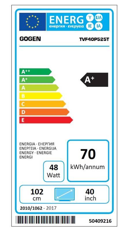 Televize GoGEN TVF 40P525T černá