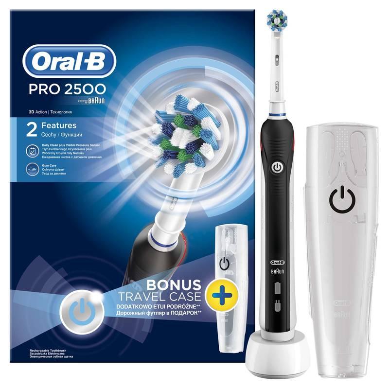 Zubní kartáček Oral-B Pro 2 2500 CrossAction černý bílý