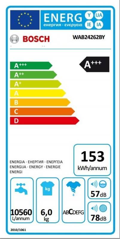 Automatická pračka Bosch WAB24262BY bílá