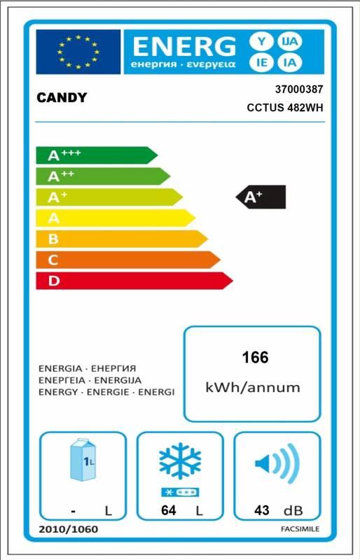 Mraznička Candy CCTUS 482WH bílá, Mraznička, Candy, CCTUS, 482WH, bílá