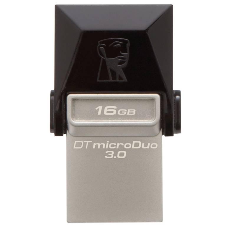 USB Flash Kingston DataTraveler Micro Duo 3.0 16GB OTG MicroUSB USB 3.0 černý, USB, Flash, Kingston, DataTraveler, Micro, Duo, 3.0, 16GB, OTG, MicroUSB, USB, 3.0, černý