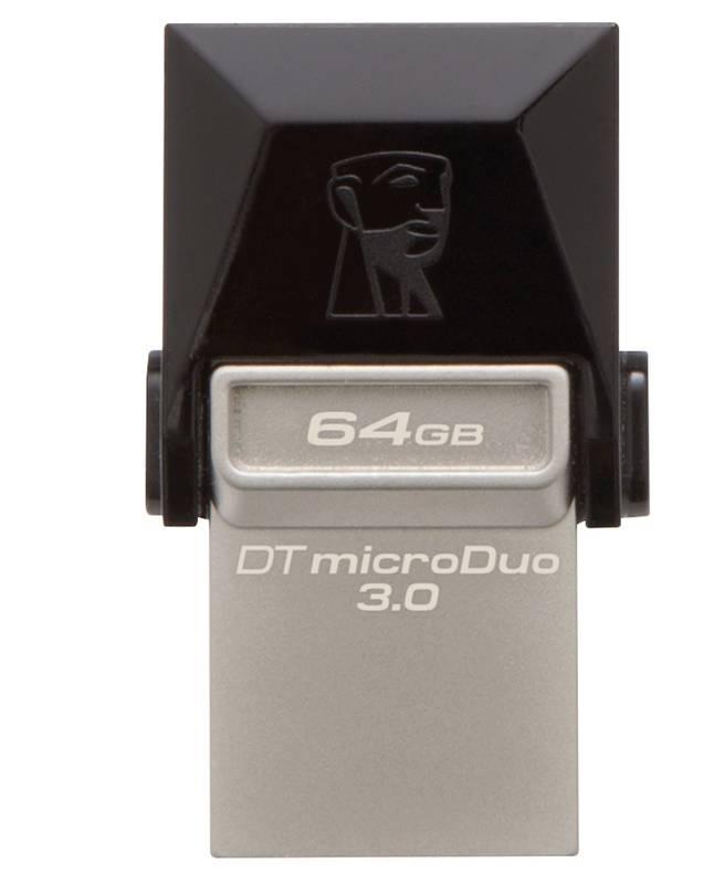 USB Flash Kingston DataTraveler Micro Duo 3.0 64GB OTG MicroUSB USB 3.0 černý