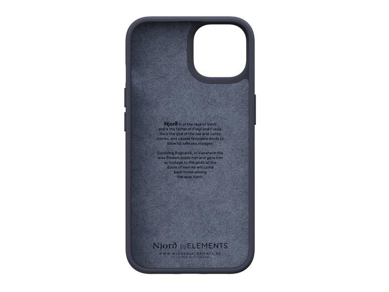 Kryt na mobil Njord Genuine Leather na Apple iPhone 14 černý