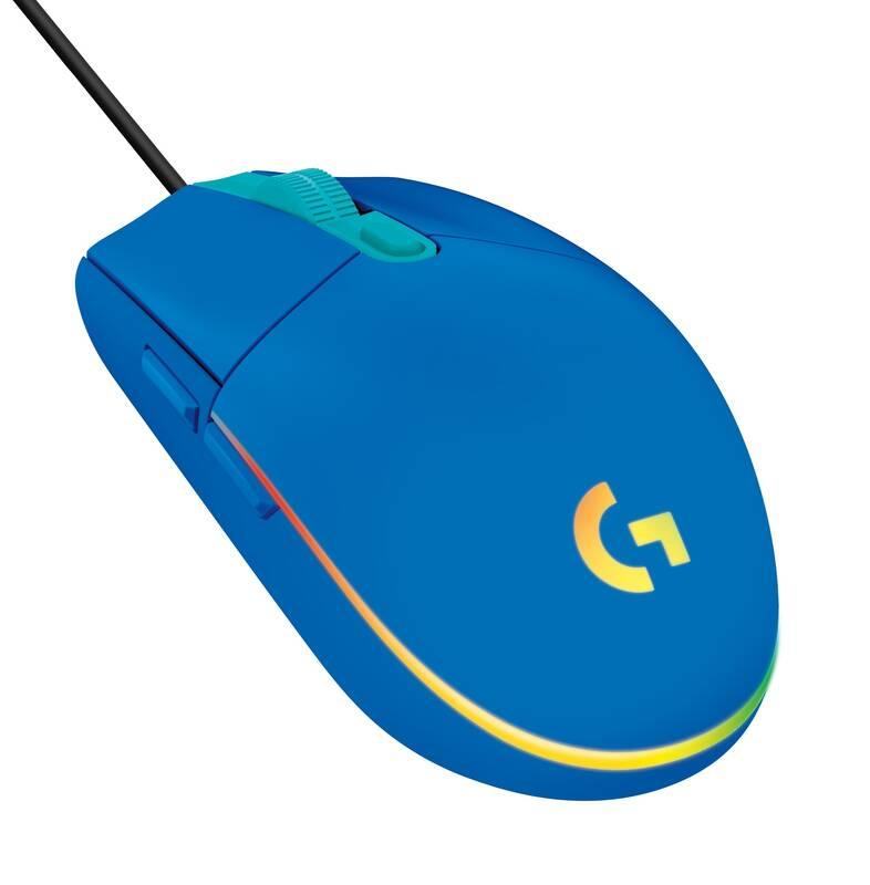 Myš Logitech Gaming G203 Lightsync modrá, Myš, Logitech, Gaming, G203, Lightsync, modrá