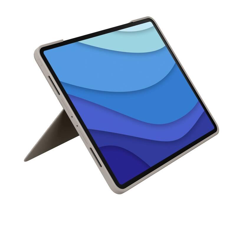 Pouzdro na tablet Logitech Combo Touch na Apple iPad Pro 12,9" UK béžové