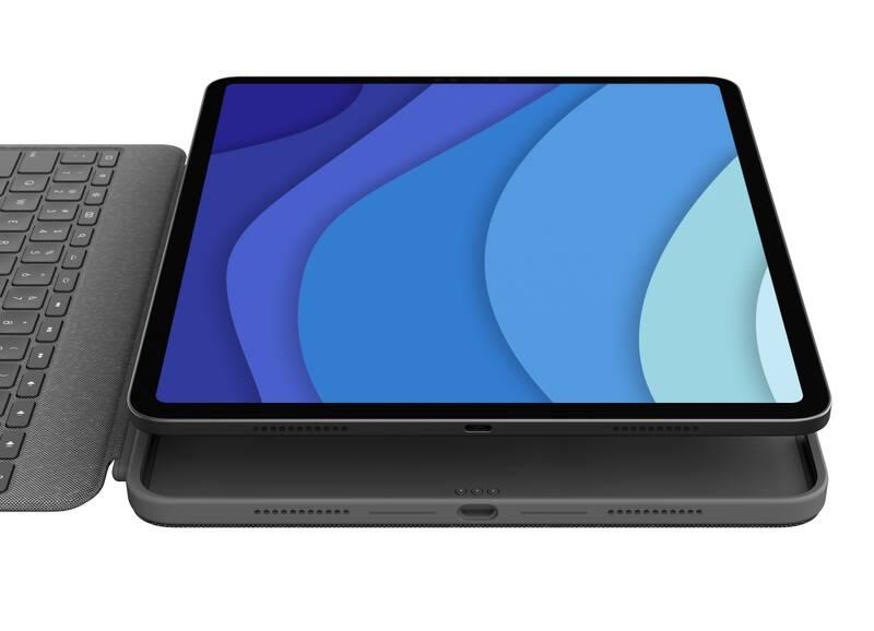 Pouzdro na tablet Logitech Combo Touch na Apple iPad Pro 12,9" US šedé