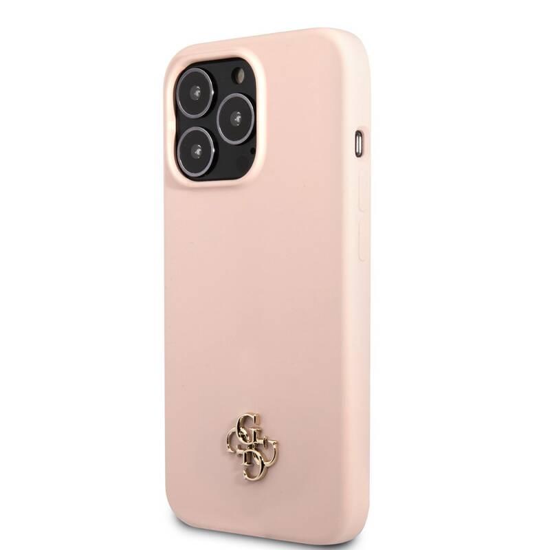 Kryt na mobil Guess 4G Metal Logo na Apple iPhone 13 Pro růžový, Kryt, na, mobil, Guess, 4G, Metal, Logo, na, Apple, iPhone, 13, Pro, růžový