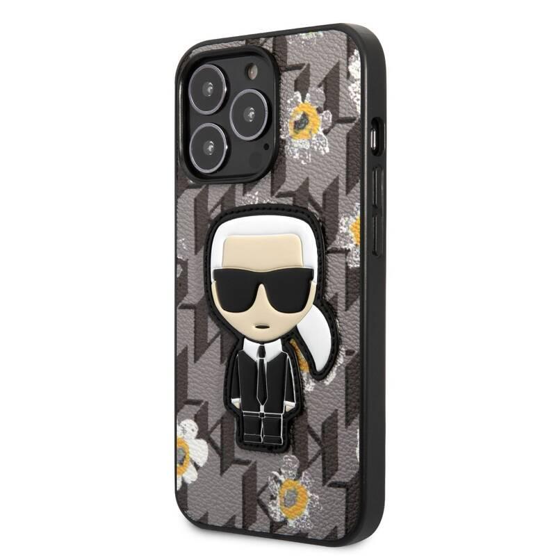 Kryt na mobil Karl Lagerfeld Ikonik Flower na Apple iPhone 13 Pro šedý, Kryt, na, mobil, Karl, Lagerfeld, Ikonik, Flower, na, Apple, iPhone, 13, Pro, šedý