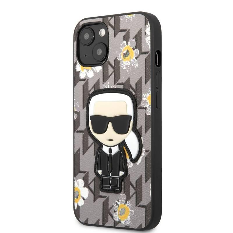 Kryt na mobil Karl Lagerfeld Ikonik Flower na Apple iPhone 13 šedý, Kryt, na, mobil, Karl, Lagerfeld, Ikonik, Flower, na, Apple, iPhone, 13, šedý