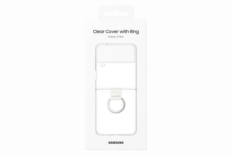 Kryt na mobil Samsung Galaxy Z Flip4 Clear Cover with Ring průhledný