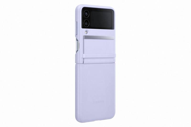 Kryt na mobil Samsung Galaxy Z Flip4 Flap Leather fialový