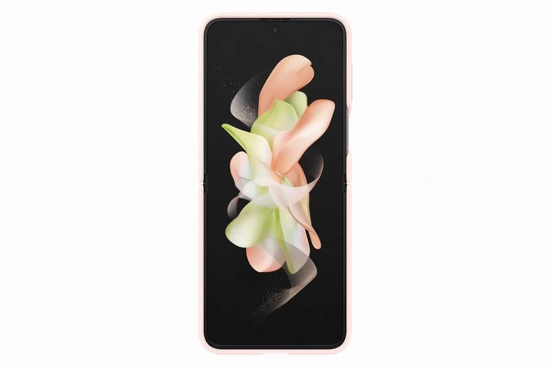 Kryt na mobil Samsung Galaxy Z Flip4 Silicone Cover with ring růžový