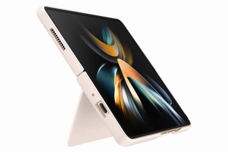 Kryt na mobil Samsung Galaxy Z Fold4 Slim Standing Cover béžový