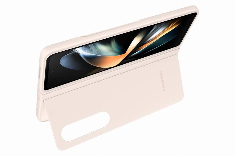 Kryt na mobil Samsung Galaxy Z Fold4 Slim Standing Cover béžový