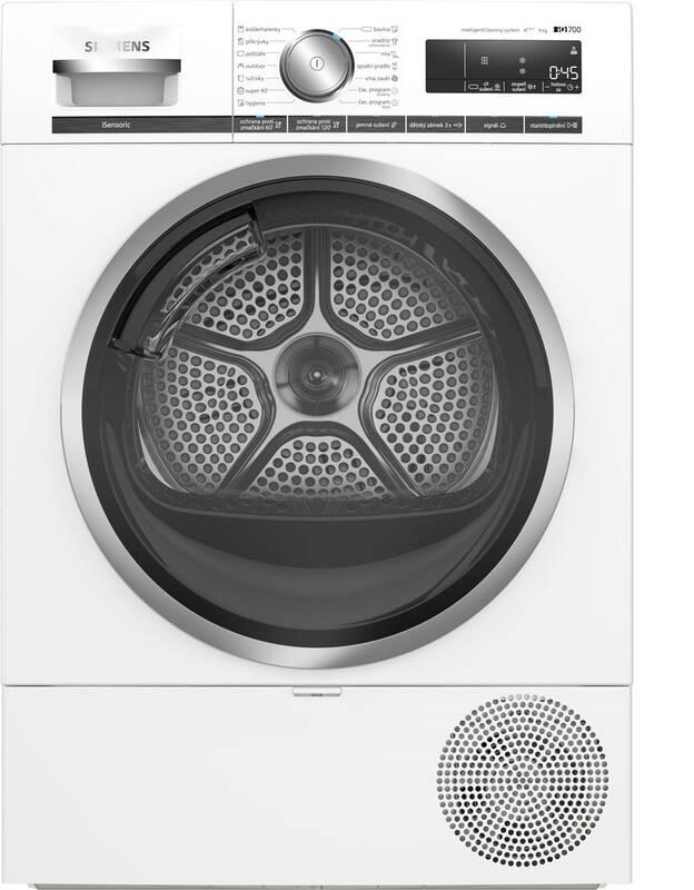 Sušička prádla Siemens iQ700 WT47XM01CS bílá, Sušička, prádla, Siemens, iQ700, WT47XM01CS, bílá