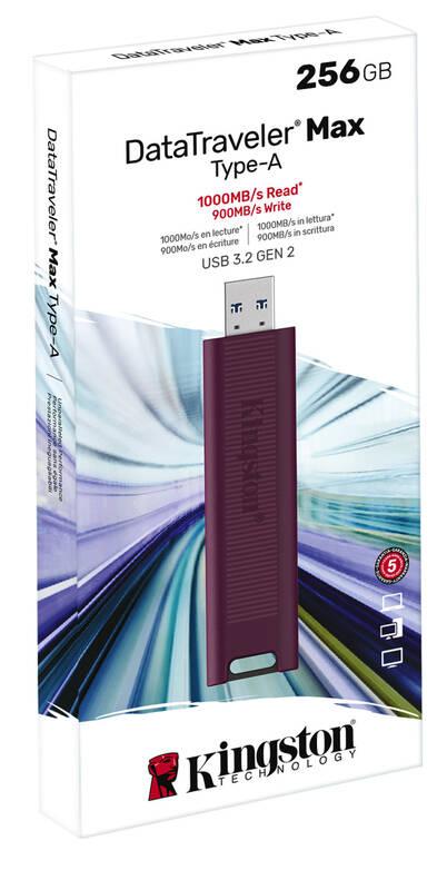 USB Flash Kingston DataTraveler Max 256GB červený, USB, Flash, Kingston, DataTraveler, Max, 256GB, červený