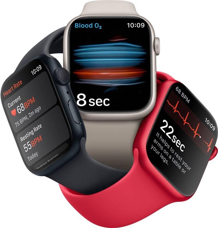 Chytré hodinky Apple Watch Series 8 GPS 45mm pouzdro z hliníku RED - RED sportovní řemínek, Chytré, hodinky, Apple, Watch, Series, 8, GPS, 45mm, pouzdro, z, hliníku, RED, RED, sportovní, řemínek