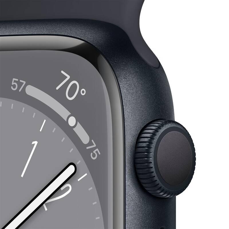 Chytré hodinky Apple Watch Series 8 GPS 45mm pouzdro z temně inkoustového hliníku - temně inkoustový sportovní řemínek, Chytré, hodinky, Apple, Watch, Series, 8, GPS, 45mm, pouzdro, z, temně, inkoustového, hliníku, temně, inkoustový, sportovní, řemínek
