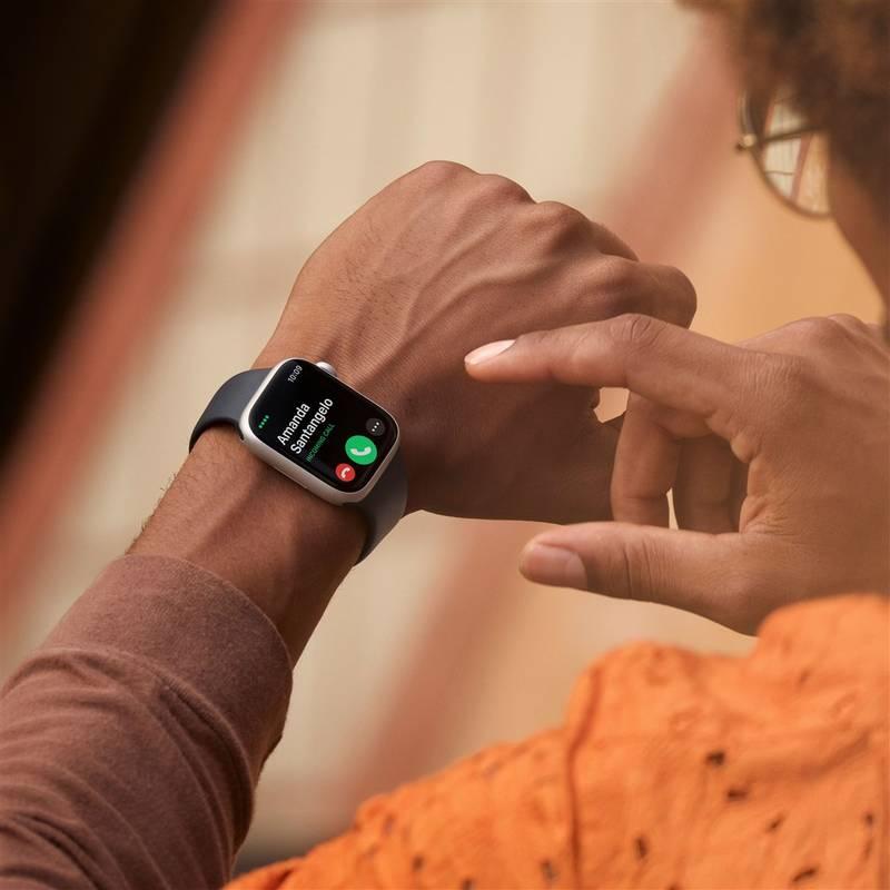 Chytré hodinky Apple Watch Series 8 GPS Cellular 41mm pouzdro ze zlaté nerezové oceli - hvězdně bílý sportovní řemínek