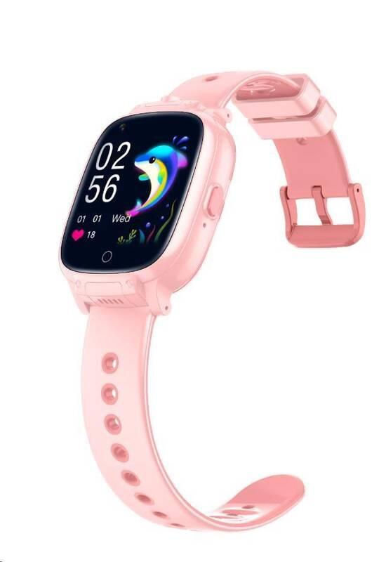 Chytré hodinky Garett Kids Twin 4G růžové, Chytré, hodinky, Garett, Kids, Twin, 4G, růžové