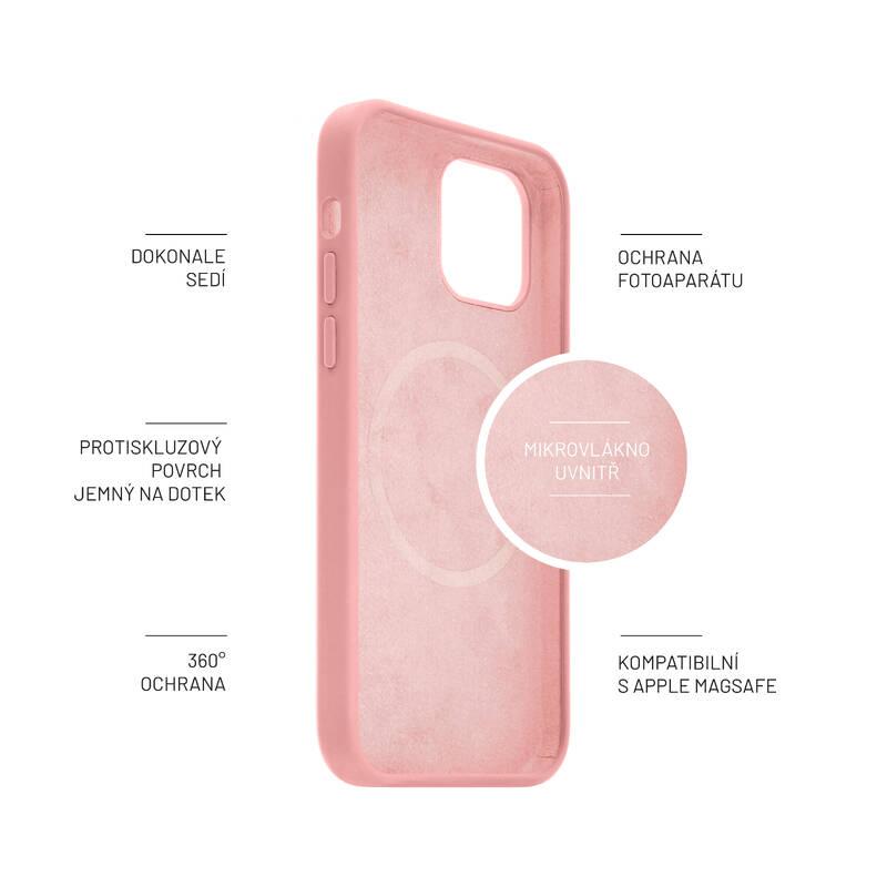 Kryt na mobil FIXED MagFlow s podporou MagSafe na Apple iPhone 14 růžový