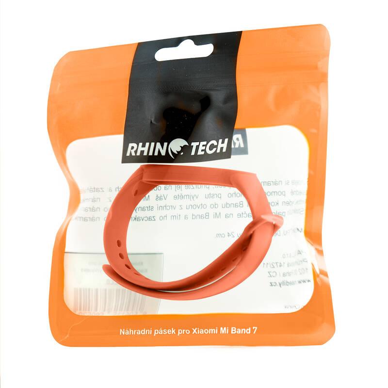 Řemínek RhinoTech na Xiaomi Mi Band 7 oranžový