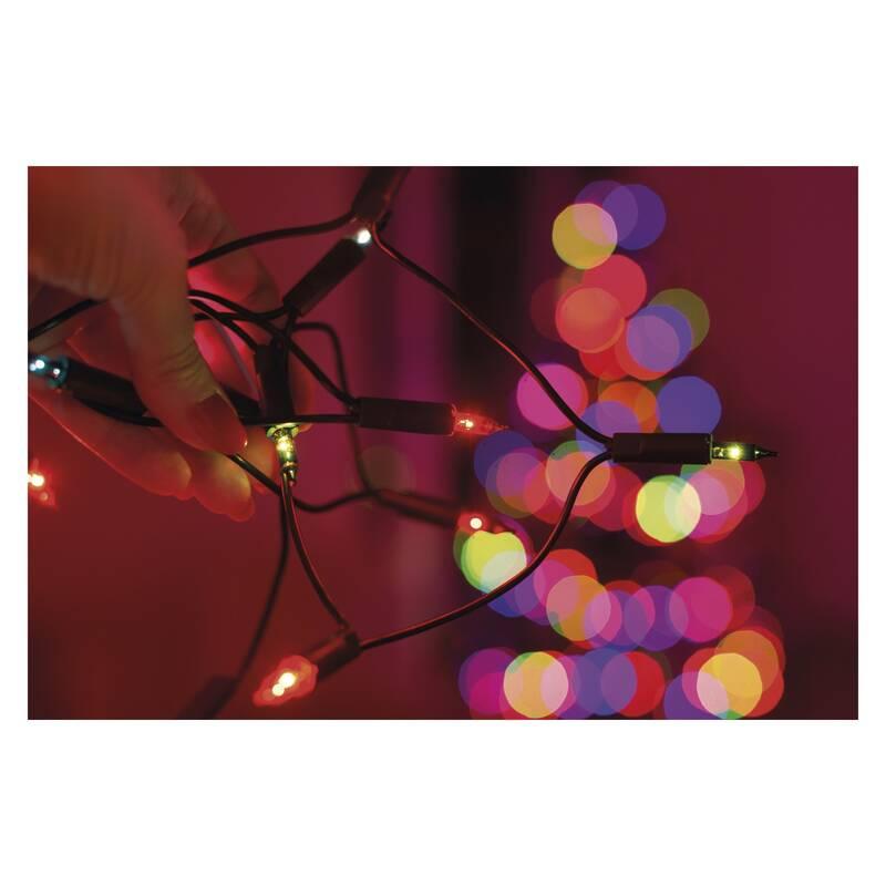 Vánoční osvětlení EMOS 120 LED řetěz - 17,85 m, tradiční, venkovní i vnitřní, multicolor