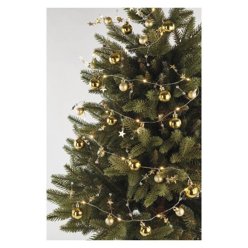 Vánoční osvětlení EMOS 20 LED girlanda - zlaté koule s hvězdami, 1,9 cm, 2x AA, vnitřní, teplá bílá, Vánoční, osvětlení, EMOS, 20, LED, girlanda, zlaté, koule, s, hvězdami, 1,9, cm, 2x, AA, vnitřní, teplá, bílá