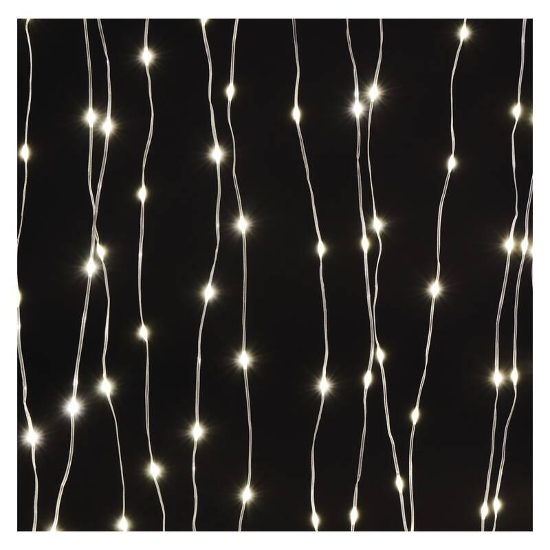 Vánoční osvětlení EMOS 300 LED nano řetěz - 2,9 × 1,5 m, záclona, venkovní i vnitřní, teplá bílá