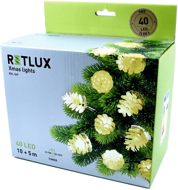 Vánoční osvětlení RETLUX RXL 369, 40 LED, řetěz , 10 5 m, teplá bílá, Vánoční, osvětlení, RETLUX, RXL, 369, 40, LED, řetěz, 10, 5, m, teplá, bílá