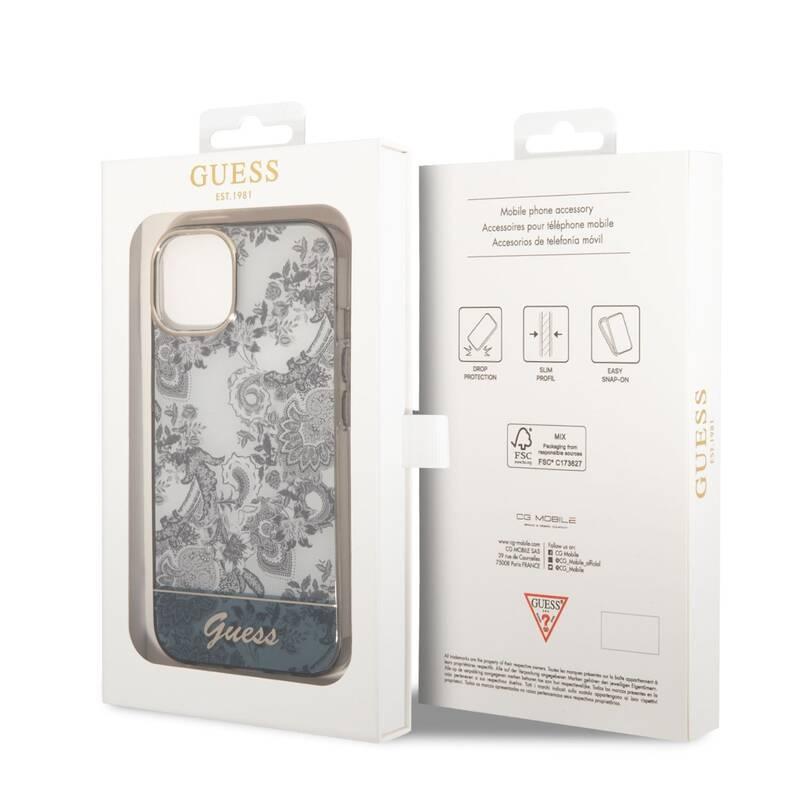 Kryt na mobil Guess Toile De Jouy na Apple iPhone 14 Plus šedý, Kryt, na, mobil, Guess, Toile, De, Jouy, na, Apple, iPhone, 14, Plus, šedý