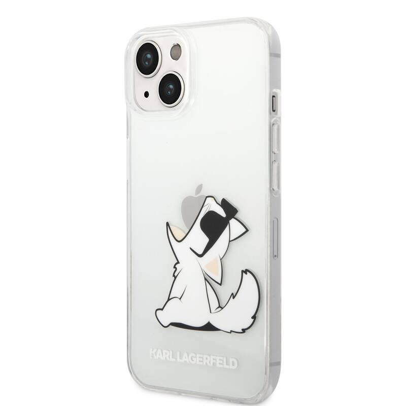 Kryt na mobil Karl Lagerfeld Choupette Eat na Apple iPhone 14 Plus průhledný, Kryt, na, mobil, Karl, Lagerfeld, Choupette, Eat, na, Apple, iPhone, 14, Plus, průhledný