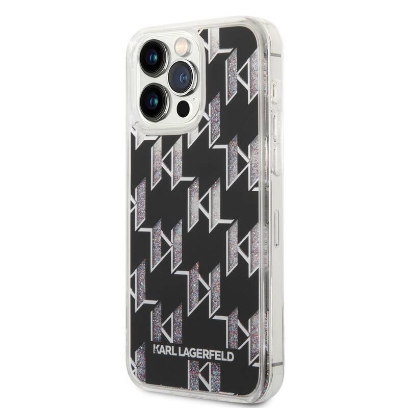 Kryt na mobil Karl Lagerfeld Monogram Liquid Glitter na Apple iPhone 14 Pro Max černý, Kryt, na, mobil, Karl, Lagerfeld, Monogram, Liquid, Glitter, na, Apple, iPhone, 14, Pro, Max, černý