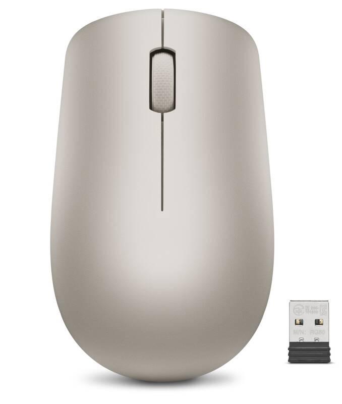 Myš Lenovo 530 Wireless béžová, Myš, Lenovo, 530, Wireless, béžová