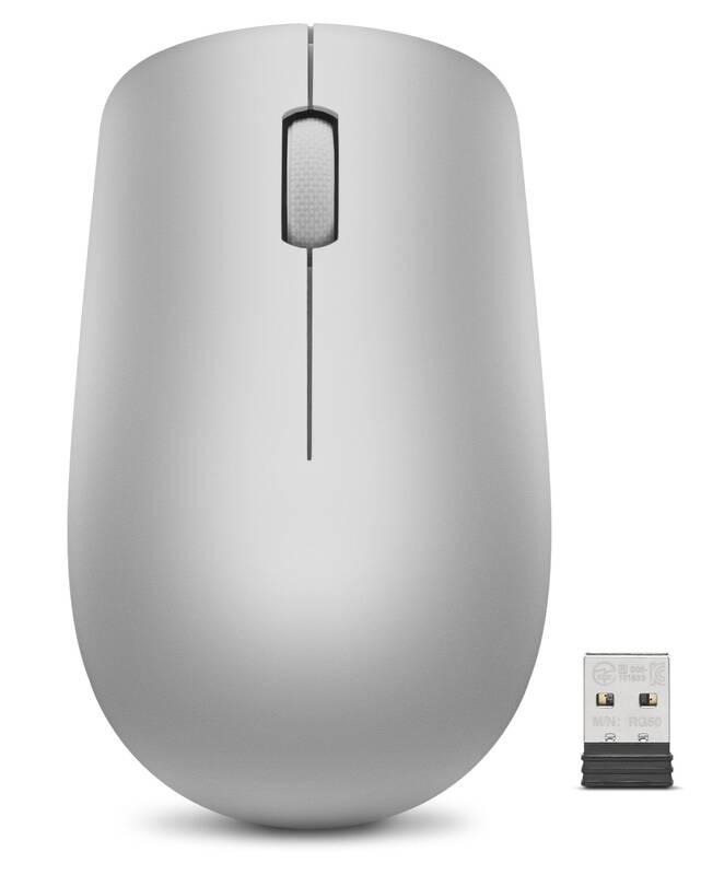 Myš Lenovo 530 Wireless stříbrná, Myš, Lenovo, 530, Wireless, stříbrná