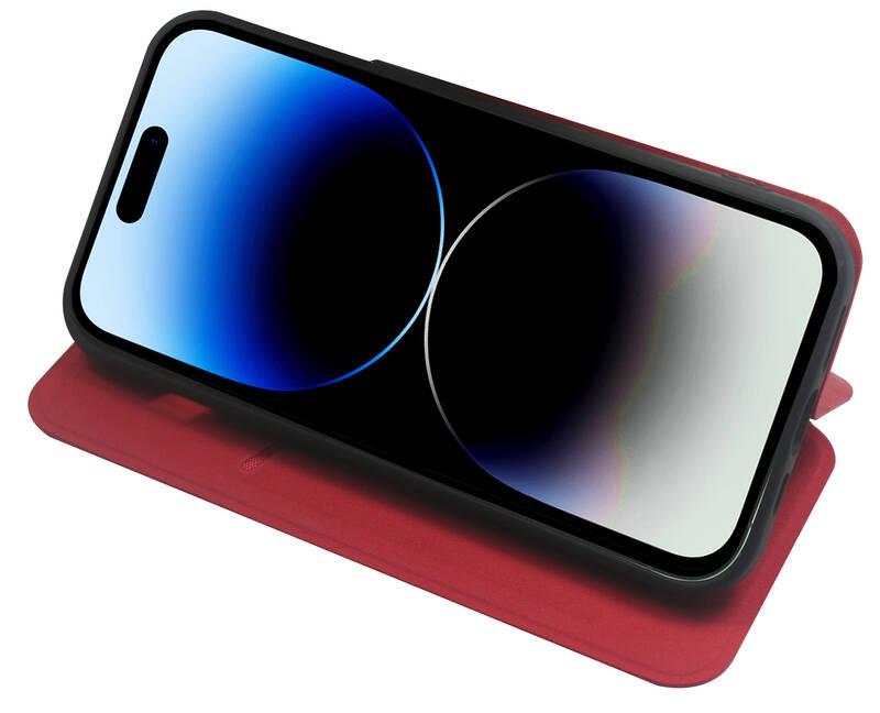 Pouzdro na mobil flipové RhinoTech FLIP Eco Case na Apple iPhone 14 Pro Max červené