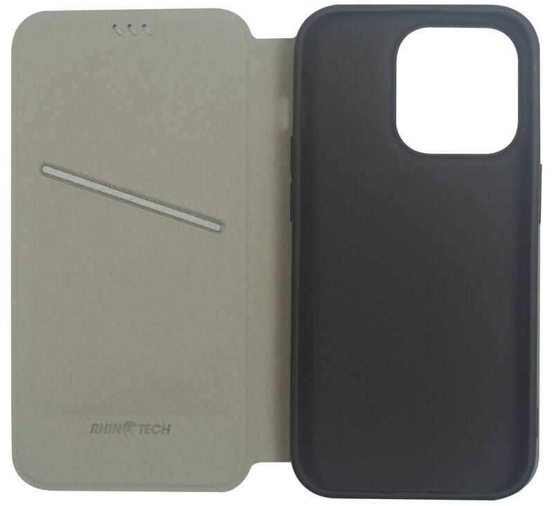 Pouzdro na mobil flipové RhinoTech FLIP Eco Case na Apple iPhone 14 Pro Max šedé
