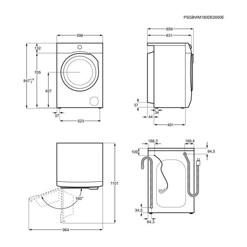 Pračka AEG ProSteam® 7000 LFR73942BC bílá