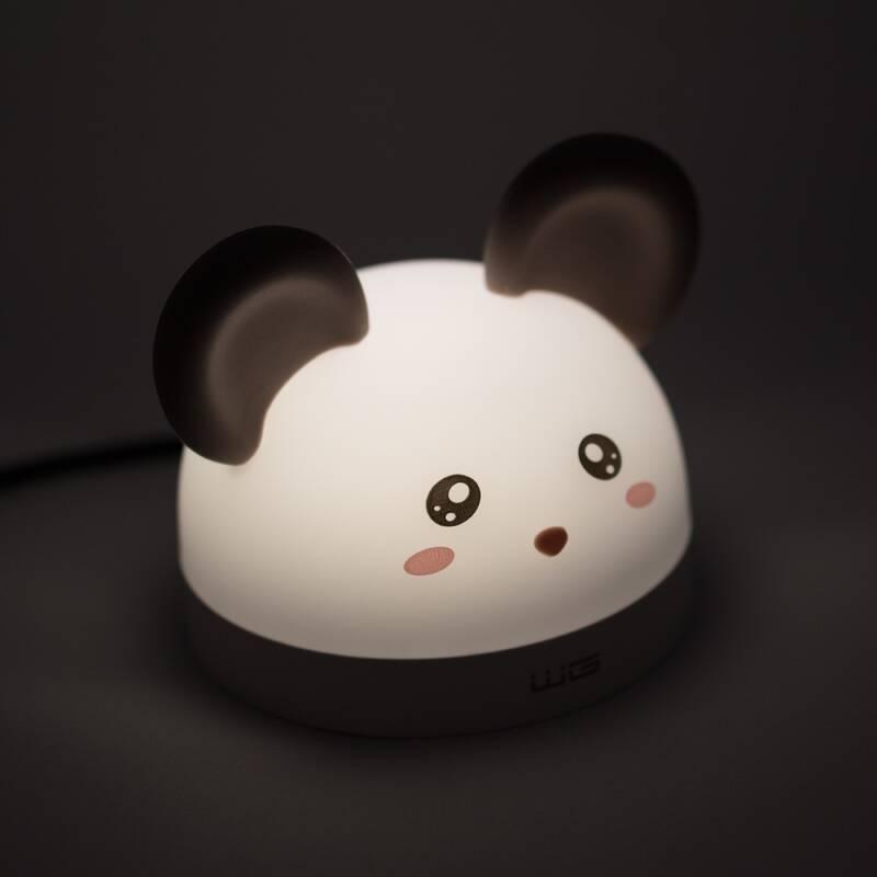 Dětská LED lampička WG Budík lampička myška bílá, Dětská, LED, lampička, WG, Budík, lampička, myška, bílá