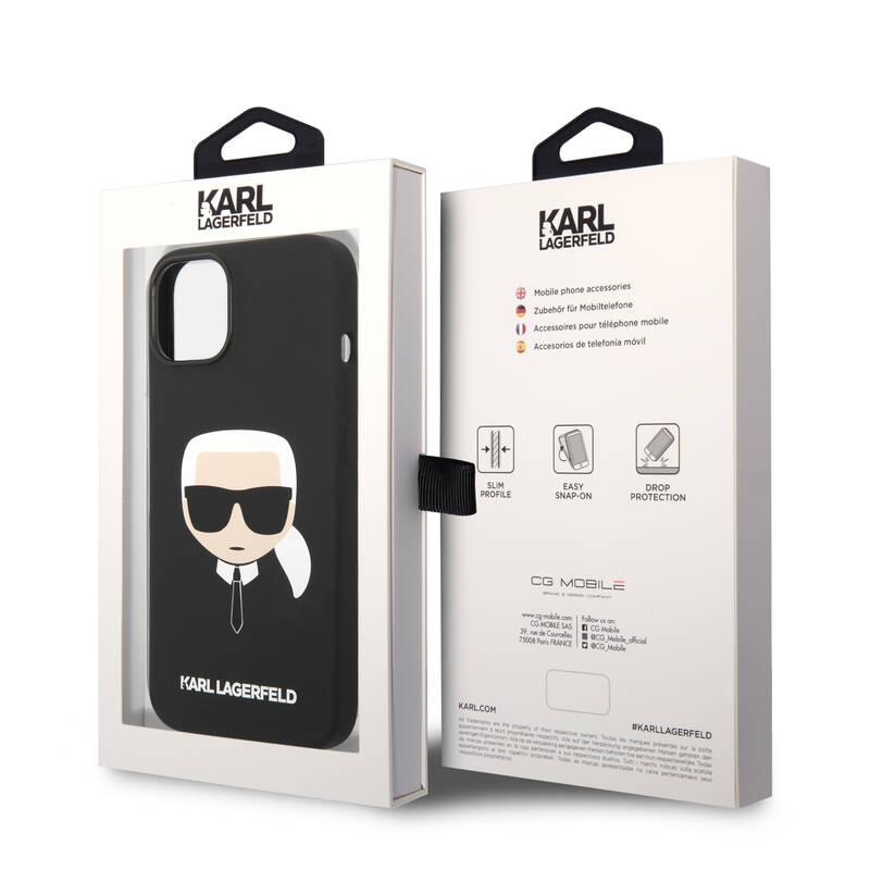 Kryt na mobil Karl Lagerfeld Liquid Silicone Karl Head na Apple iPhone 14 černý, Kryt, na, mobil, Karl, Lagerfeld, Liquid, Silicone, Karl, Head, na, Apple, iPhone, 14, černý