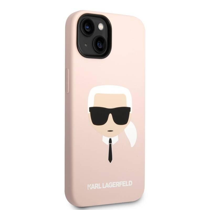 Kryt na mobil Karl Lagerfeld Liquid Silicone Karl Head na Apple iPhone 14 Plus růžový, Kryt, na, mobil, Karl, Lagerfeld, Liquid, Silicone, Karl, Head, na, Apple, iPhone, 14, Plus, růžový