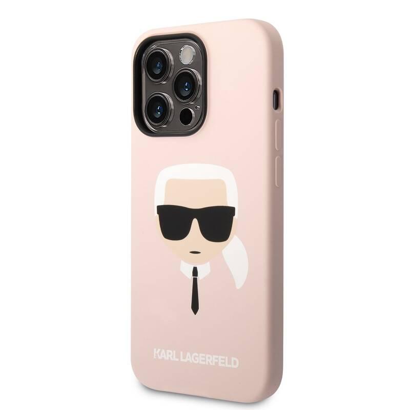 Kryt na mobil Karl Lagerfeld Liquid Silicone Karl Head na Apple iPhone 14 Pro Max růžový, Kryt, na, mobil, Karl, Lagerfeld, Liquid, Silicone, Karl, Head, na, Apple, iPhone, 14, Pro, Max, růžový