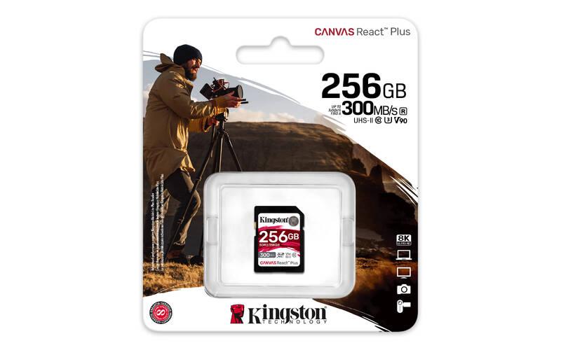 Paměťová karta Kingston Canvas React Plus 256GB SDXC UHS-II