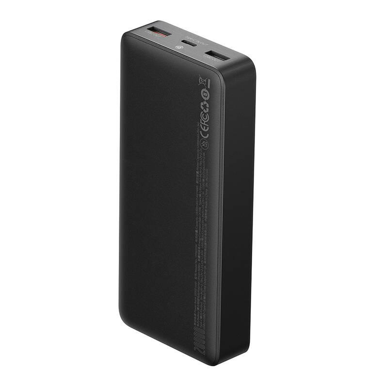 Powerbank Baseus Bipow s digitálním displejem 20000mAh 25W Type-C kabel 60W černá