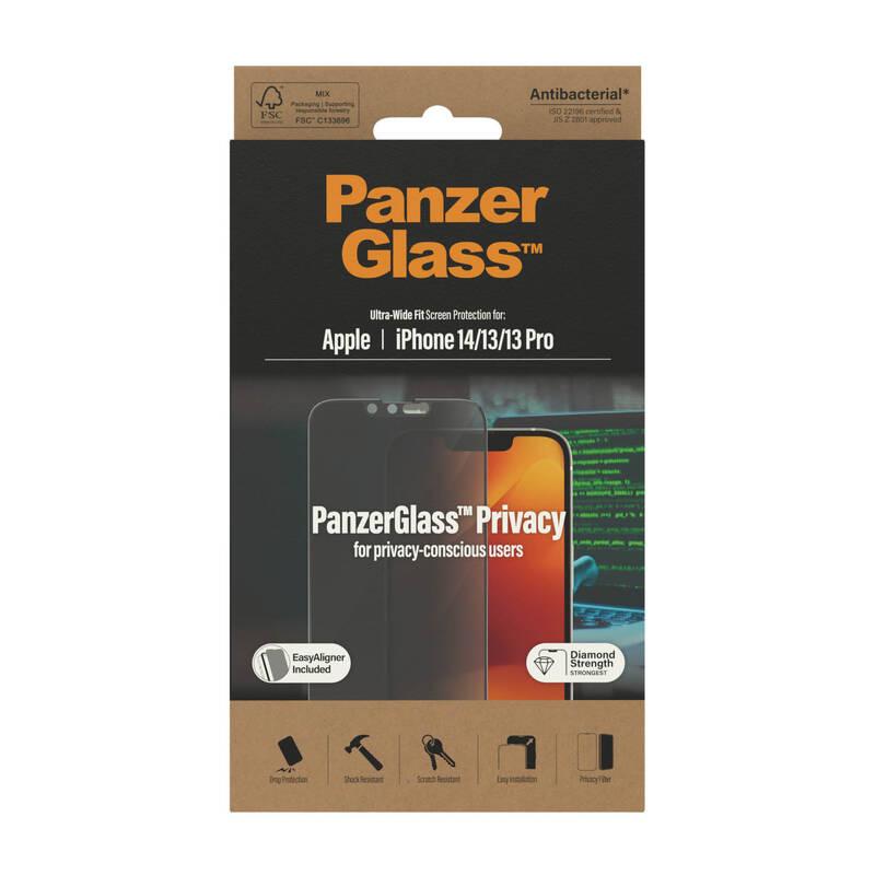 Tvrzené sklo PanzerGlass Privacy na Apple iPhone 14 13 13 Pro s instalačním rámečkem, Tvrzené, sklo, PanzerGlass, Privacy, na, Apple, iPhone, 14, 13, 13, Pro, s, instalačním, rámečkem