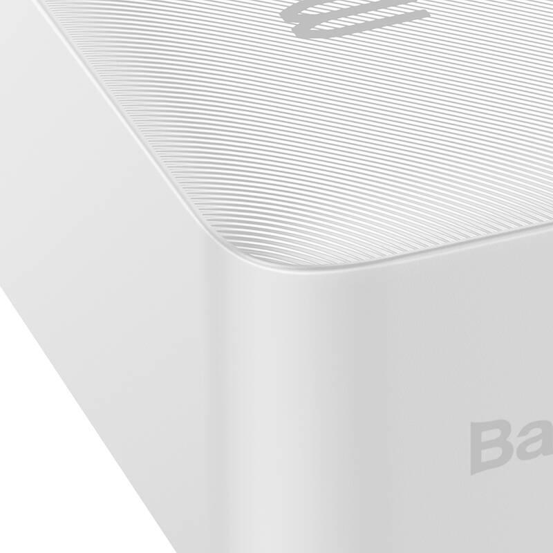 Powerbank Baseus Bipow s digitálním displejem 30000mAh 20W bílá