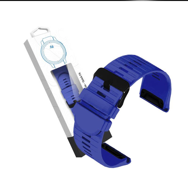 Řemínek RhinoTech pro Garmin QuickFit silikonový outdoor 22mm modrý