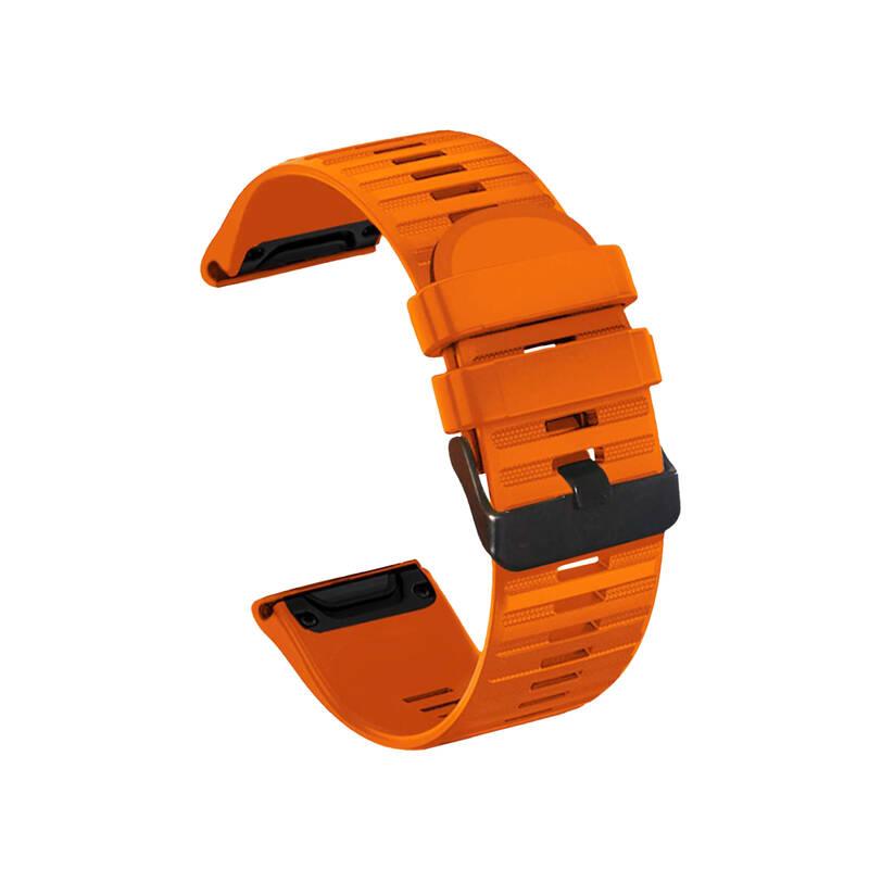 Řemínek RhinoTech pro Garmin QuickFit silikonový outdoor 26mm oranžový